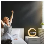 Multifunkcionális lámpa MajesticLine ébresztőórával és Bluetooth speakerrel fehér
