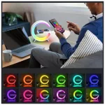 Multifunkcionális lámpa MajesticLine ébresztőórával és Bluetooth speakerrel fehér