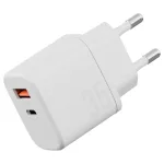 Fali töltő Bazic Goport Velox készlet 1xUSB-C 1xUSB-A GaN 35W kábellel fehér