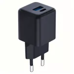 3MK Hyper GaN Charger fal töltő 20W 1xUSB-A 1xUSB-C PD QC4+ fekete