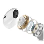 BWOO 3.5mm-es vezetékes sztereó fülhallgató fehér