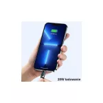 USAMS Fonott kábel U78 USB-C to Lightning LED 1.2m 20W PD Gyors Töltés fehér SJ545USB02 (US-SJ)