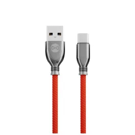 Forever Tornado USB – USB-C kábel 1,0 m 3A piros