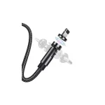 USAMS U59 mágneses Lightning kábel 2.1A gyors töltés 1m fonott fekete SJ472USB01 (US-SJ472)