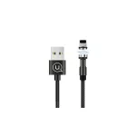 USAMS U59 mágneses Lightning kábel 2.1A gyors töltés 1m fonott fekete SJ472USB01 (US-SJ472)