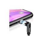 USAMS U59 mágneses Lightning kábel 2.1A gyors töltés 1m fonott fekete SJ472USB01 (US-SJ472)