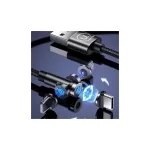 USAMS U59 mágneses Lightning kábel 2.1A gyors töltés 1m fonott fekete SJ472USB01 (US-SJ472)