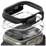 RINGKE SLIM 2-PACK Apple Watch Ultra 1/2/3 (49 MM) készülékhez tok – átlátszó & matt fekete