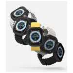 RINGKE SLIM 2-PACK Apple Watch Ultra 1/2/3 (49 MM) készülékhez tok – átlátszó & matt fekete