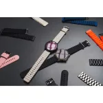 Forcell F-Design FS01 lyukacsos szilikon szíj Samsung Galaxy Watch készülékhez, 20 mm, fekete