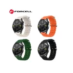 Forcell F-Design FS01 lyukacsos szilikon szíj Samsung Galaxy Watch készülékhez, 20 mm, fekete