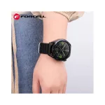 Forcell F-Design FS01 lyukacsos szilikon szíj Samsung Galaxy Watch készülékhez, 20 mm, fekete