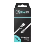 OBAL:ME Sleek USB-A/USB-C kábel fehér