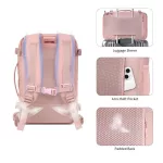 TECH-PROTECT DEFENDER S50 Ryanair & Wizzair Travel Laptop Cabin Hátizsák 20L 40x20x25 poros rózsaszín