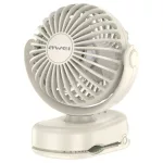 Mini asztali ventilátor AWEI F45 klipszes 1200mAh fehér