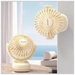 Mini asztali ventilátor AWEI F45 klipszes 1200mAh fehér