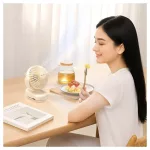 Mini asztali ventilátor AWEI F45 klipszes 1200mAh fehér