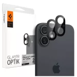 Spigen Optik Glas.tr Kameravédő 2-Pack iPhone 16 / 16 Plus készülékhez fekete