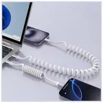 Kábel 4smarts spiral USB-C to USB-C 100W fehér