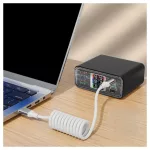 Kábel 4smarts spiral USB-C to USB-C 100W fehér