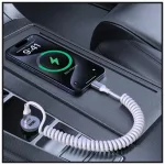 Kábel 4smarts spiral USB-C to USB-C 100W fehér