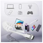 Kábel 4smarts spiral USB-C to USB-C 100W fehér