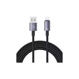   USAMS kábel USB to Lightning 2.4A 1.2m gyors töltés steel/tarnish SJ667USB01 (US-SJ667)