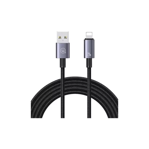 USAMS kábel USB to Lightning 2.4A 1.2m gyors töltés steel/tarnish SJ667USB01 (US-SJ667)