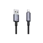 USAMS kábel USB to Lightning 2.4A 1.2m gyors töltés steel/tarnish SJ667USB01 (US-SJ667)
