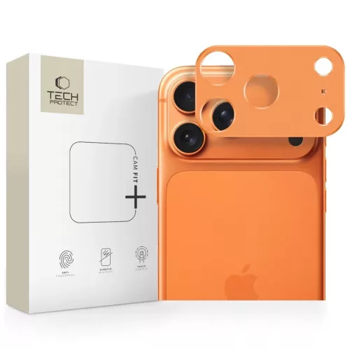 Kameravédő TECH-PROTECT CAMALLOY FIT+ iPhone 17 Pro Max készülékhez kozmikus narancs
