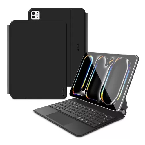 TECH-PROTECT SMARTCASE MÁGNÉSES + BILLENTYŰZET iPad Pro 11” készülékhez 5 / 6 2024-2025 fekete