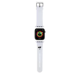   Karl Lagerfeld óraszíj fehér KLAWMSLCNH Apple Watch 38mm / 40mm / 41mm / 42mm (S10) készülékhez