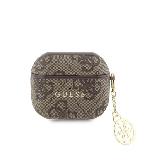 Guess 4G PU Charm Case tok AirPods 3 készülékhez barna