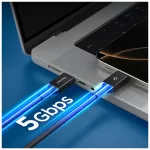 SPIGEN EB10020CC ESSENTIAL TYPE-C KÁBEL 100W 200CM fekete