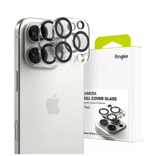 RINGKE 2 db kameralencse védő iPhone 16 Pro / 16 Pro Max készülékhez, átlátszó