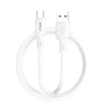 BWOO 3A X329C szilikon kábel USB–USB-C 1 m fehér