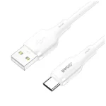 BWOO 3A X329C szilikon kábel USB–USB-C 1 m fehér