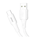 BWOO 3A X329C szilikon kábel USB–USB-C 1 m fehér