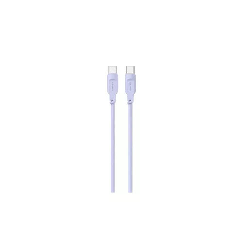 USAMS USB-C to USB-C kábel 100W 1.2m port kijelző gyors töltés Lithe Series lila SJ567USB03