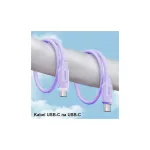 USAMS USB-C to USB-C kábel 100W 1.2m port kijelző gyors töltés Lithe Series lila SJ567USB03