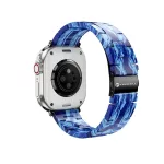 Forcell F-Design FA04 márványozott gyantacsatos óraszíj Apple Watch 38/40/41 mm készülékhez kék