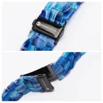 Forcell F-Design FA04 márványozott gyantacsatos óraszíj Apple Watch 38/40/41 mm készülékhez kék