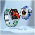 Forcell F-Design FA04 márványozott gyantacsatos óraszíj Apple Watch 38/40/41 mm készülékhez kék