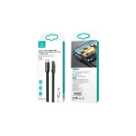 USAMS derékszögű USB-C–Lightning kábel PD 20W gyorstöltéssel Iceflake Series 1,2 m fekete SJ583USB01