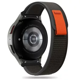   TECH-PROTECT NYLON Samsung Galaxy Watch 4 / 5 / 5 PRO / 6 / 7 / FE készülékhez szíj fekete/narancssárga