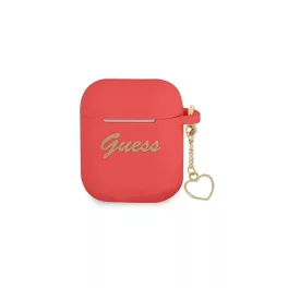   CG MOBILE GUESS CHARMS HEART szilikon tok (telefondísz) PIROS Apple AirPods/AirPods 2 (GUA2LSCHSR)