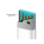 BWOO USB-Lightning kábel 1m 3A X172L fehér