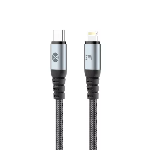 Forever Braix USB-C–Lightning kábel 1,0 m 27W fekete