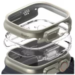 RINGKE SLIM 2-PACK tok APPLE WATCH ULTRA 1 / 2 / 3 (49 MM) készülékhez - átlátszó & titán szürke