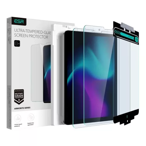 ESR ARMORITE üvegfólia 2 db – iPad Air 10.9” (4/5, 2020–2022) és iPad Pro 11” (2/3/4, 2020–2022) készülékhez, átlátszó